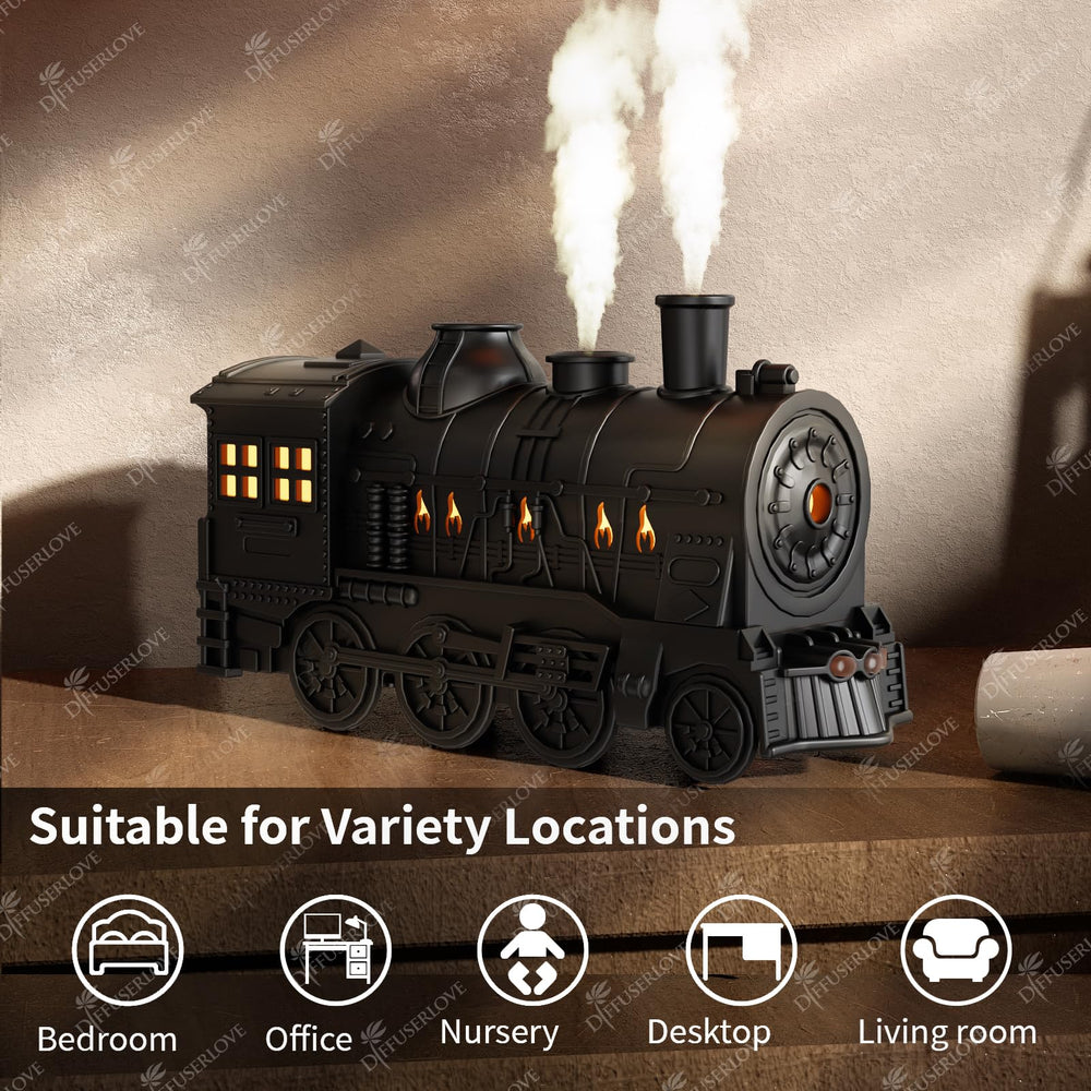 Diffuserlove Train Diffuser 300ML Black - illuminated night light