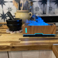 Close-up of touchable flame on the diffuser