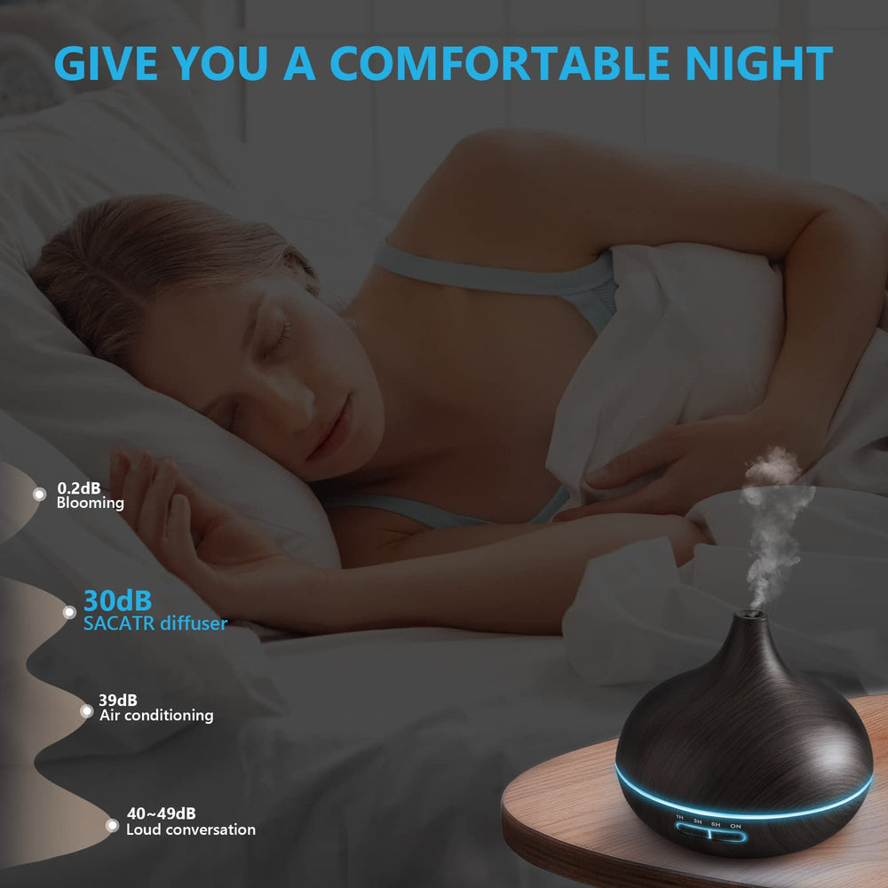 BPA-free essential oil diffuser in bedroom decor