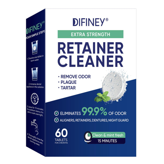 Difiney anti-snoring device cleaner tablets close-up