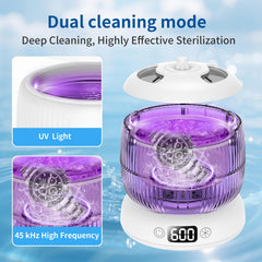 Digital countdown timer on the cleaner