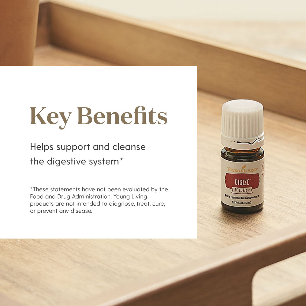 Add a few drops of DiGize Vitality to water or tea