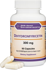 Dihydromyricetin DHM bottle displaying 90 capsules (300mg per capsule).