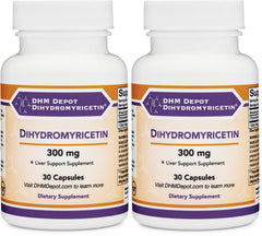 Dihydromyricetin DHM Liver Support bottle label showing 300mg per capsule