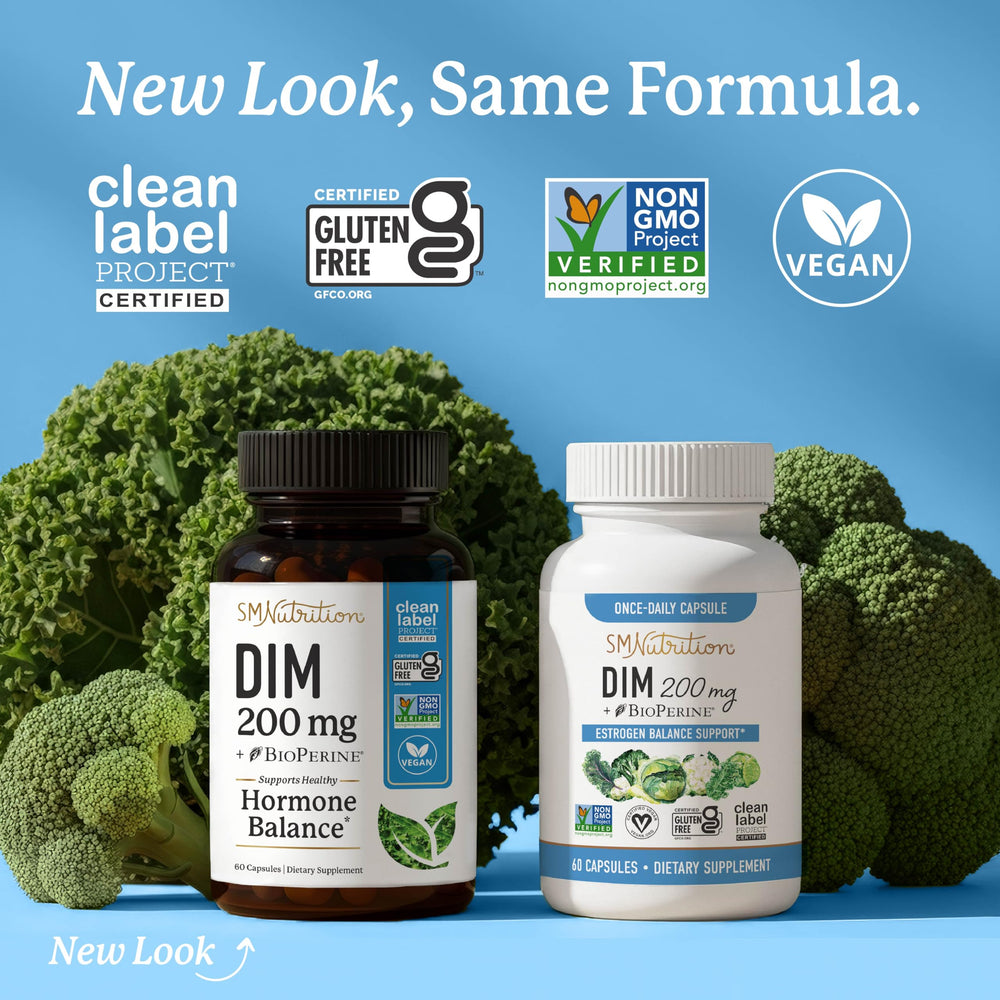 Product label information for DIM 200 mg