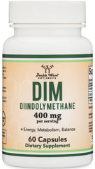 DIM supplement image illustrating hormonal balance and acne support benefits