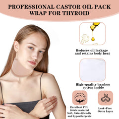 Dimeho thyroid castor oil neck wrap khaki side view