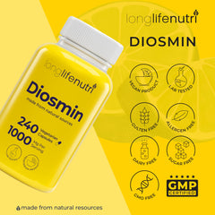 Diosmin 1000mg Advanced Formula 4-month supply indicator