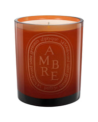 Diptyque Ambre Scented Candle 10.2 oz jar with woody notes, patchouli and incense.