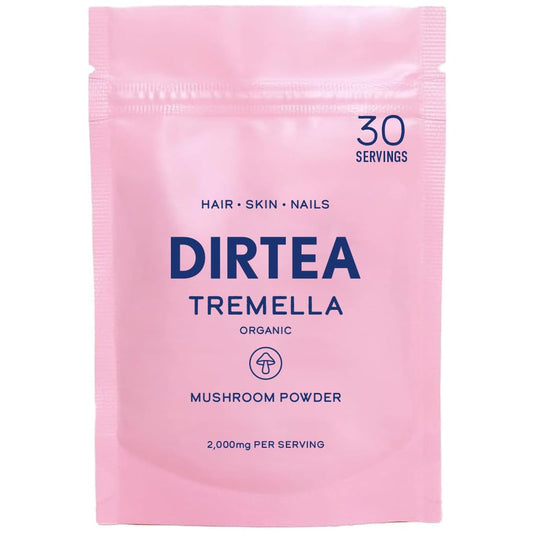 Front view of DIRTEA Tremella Mushroom Powder 60g packaging