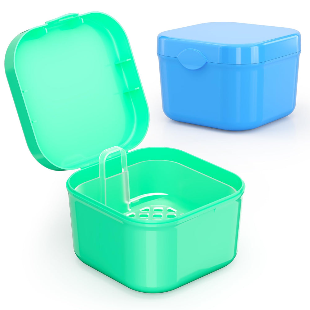 Dishwasher-safe denture case for easy cleaning