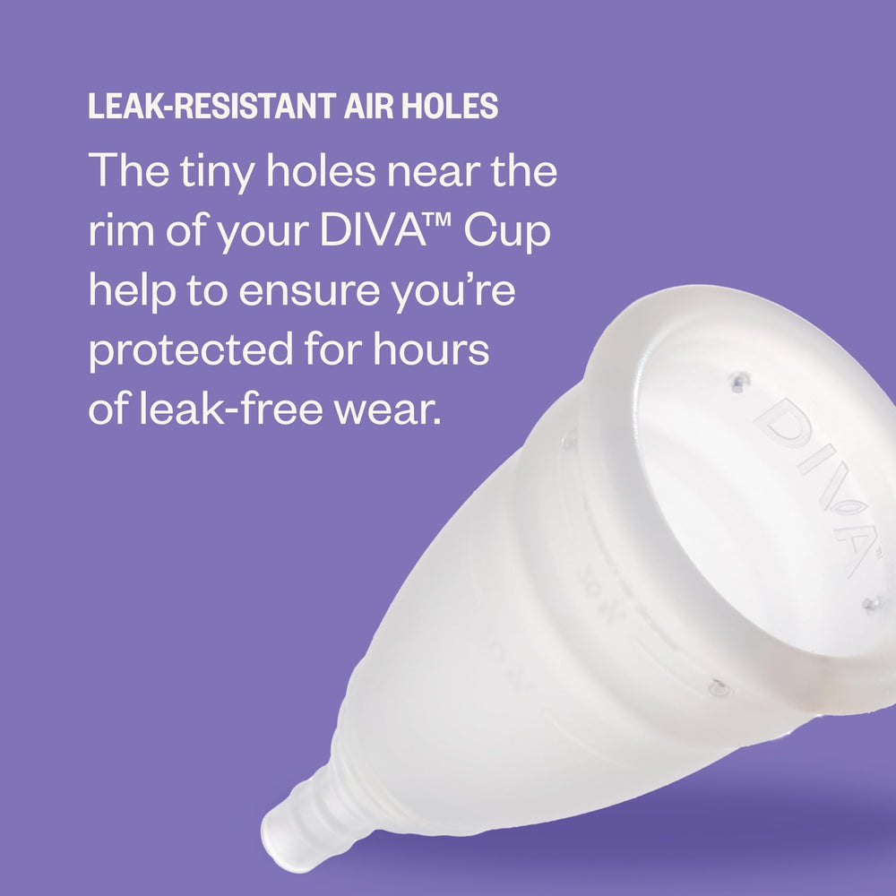 DIVA Cup Model 0 reusable period care option reduces disposable waste.