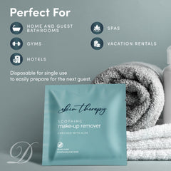 Diversified Hospitality individually wrapped wipes Aloe Vera for convenient hotel guest use