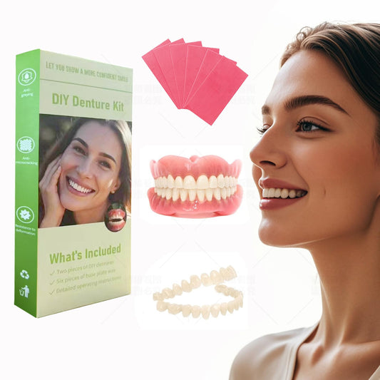 Top and bottom denture models shown together