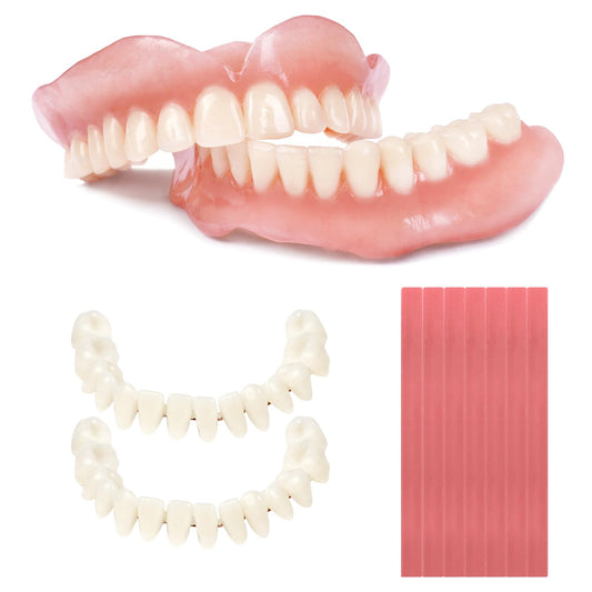 DIY Dentures Kit components laid out for at-home denture fabrication.