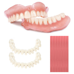 DIY Dentures Kit components laid out for at-home denture fabrication.