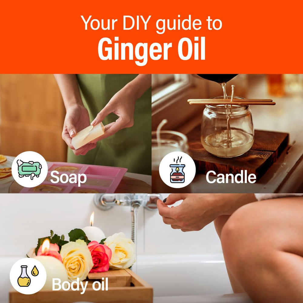 DIY project using ginger essential oil for candles and soaps