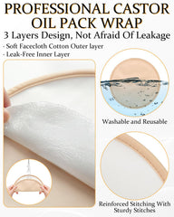 Soft inner cotton layer of the castor oil wrap