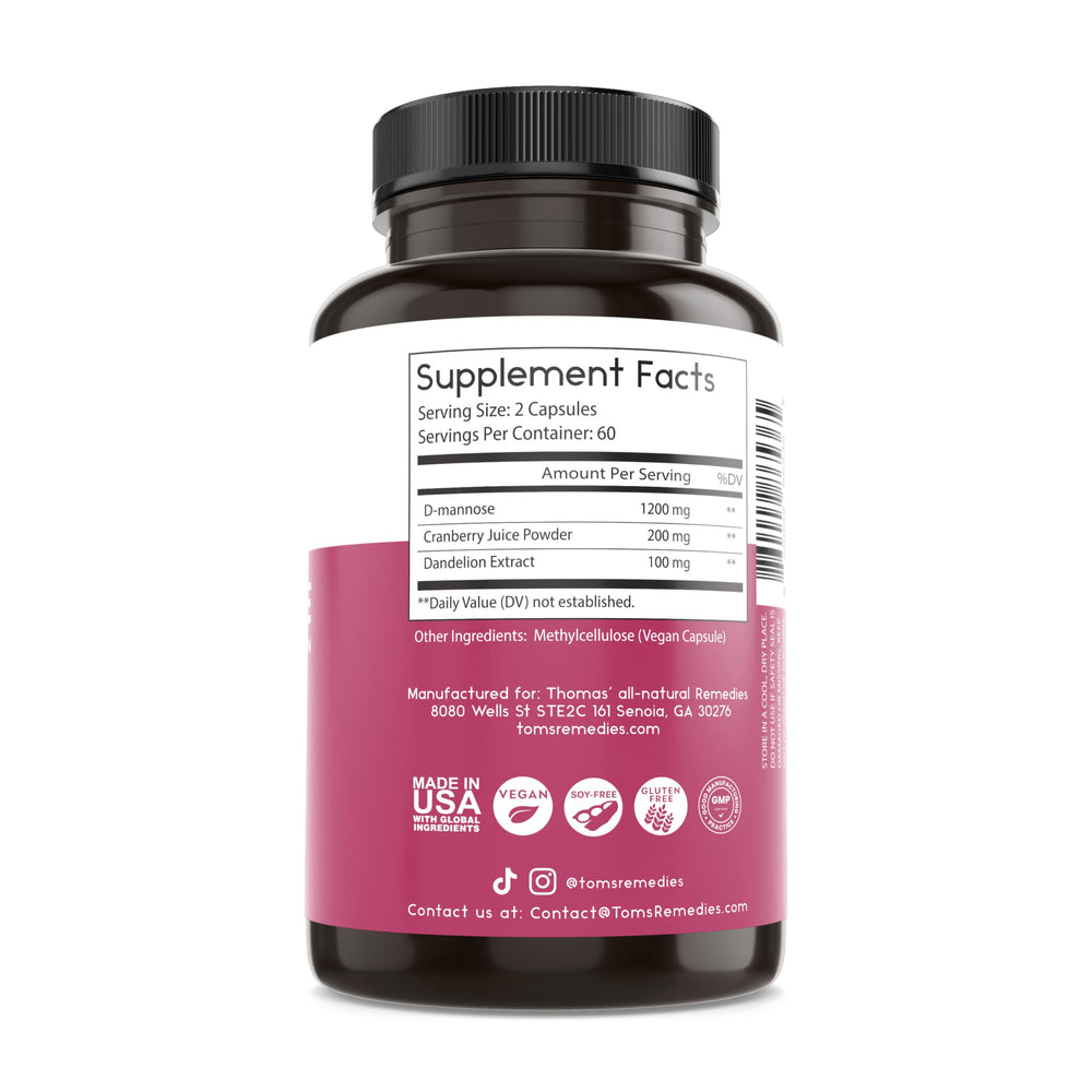 Cranberry extract and Dandelion components showcased