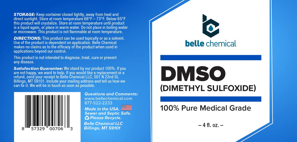 Illustration showing DMSO used as a solvent