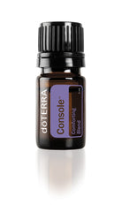 doTERRA Console amber bottle close-up for grounding aroma during calm evenings.