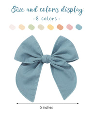 doboi 4.5inch bow with non-slip clip for secure hairstyles.