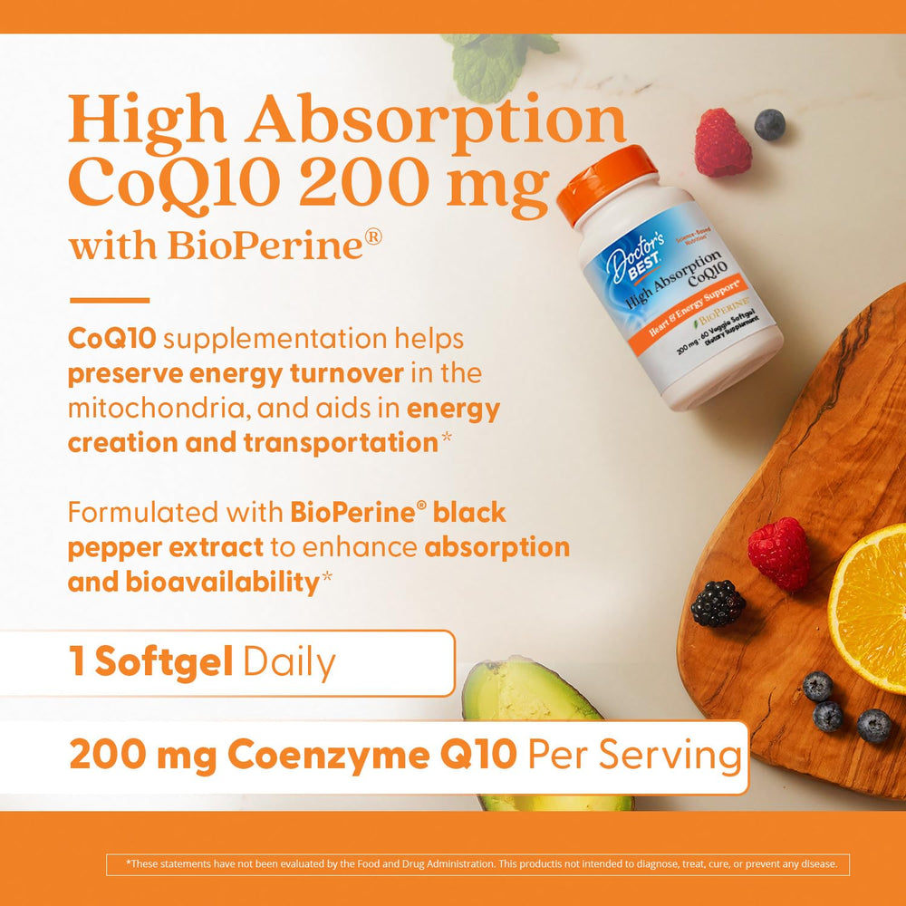 Heart health and energy concept representing CoQ10