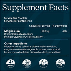 Graphic highlighting 6x absorption of magnesium glycinate lysinate