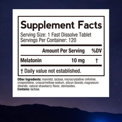 Packaging of Doctor’s Recipes Melatonin 10 mg fast-dissolve