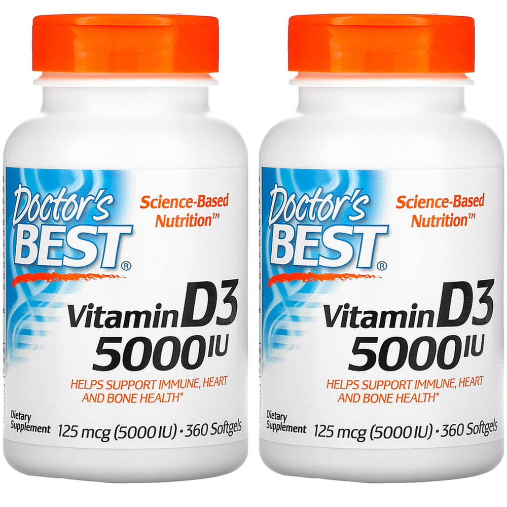 Doctor's Best Vitamin D3 2-Pack bottle with 360 softgels