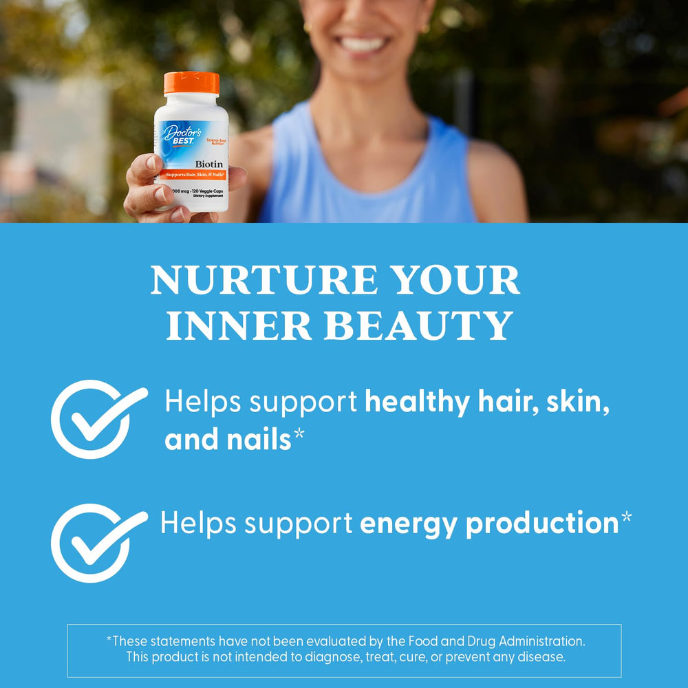 Doctor's Best Biotin veggie caps bottle