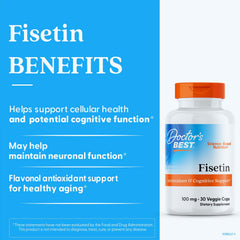 Packaging box for Doctor's Best Fisetin with Novusetin