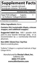 Directions for using Doctor's Best Fish Collagen powder sticks