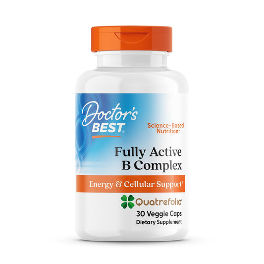 Bottle of Doctors Best Fully Active B Complex 30 veggie caps