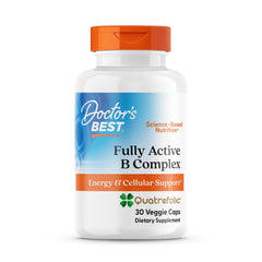 Bottle of Doctors Best Fully Active B Complex 30 veggie caps