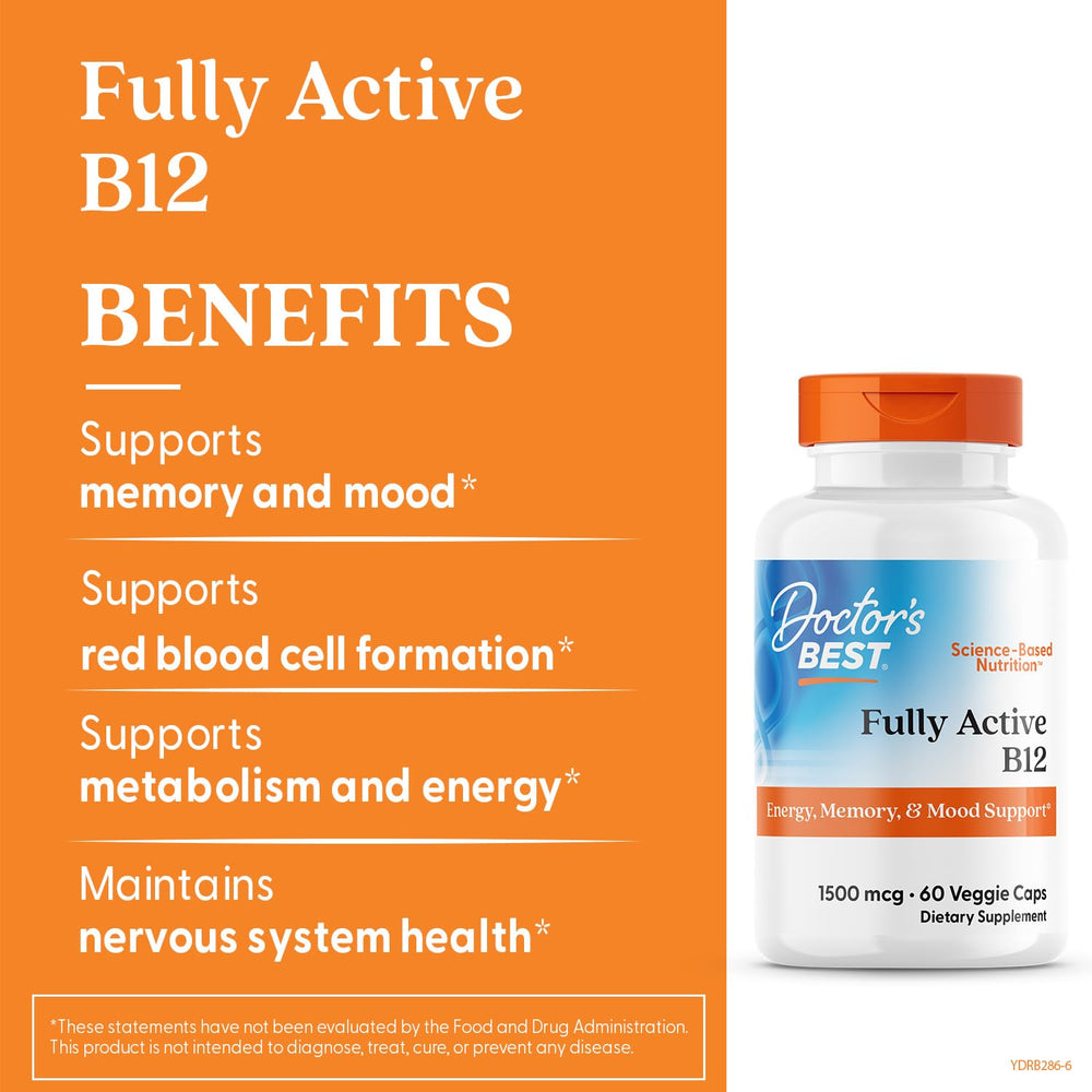 Gluten-free B12 supplement bottle