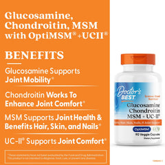 Glucosamine, Chondroitin, MSM, and UC-II capsules