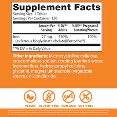 Front packaging of Doctor's Best High Absorption Iron Ferrochel 27 mg