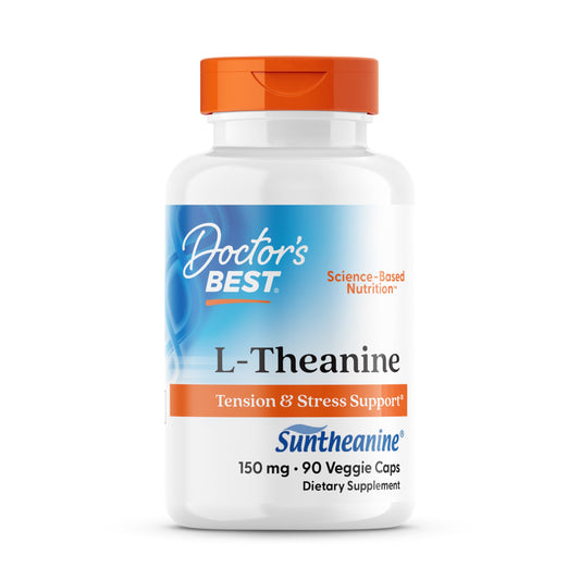 Doctor’s Best L-Theanine Suntheanine 150 mg bottle – front view