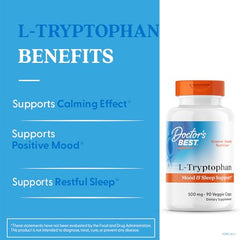 Close-up of Doctor's Best L-Tryptophan veggie capsules