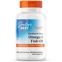 Doctor's Best Purified & Clear Omega-3 Fish Oil bottle