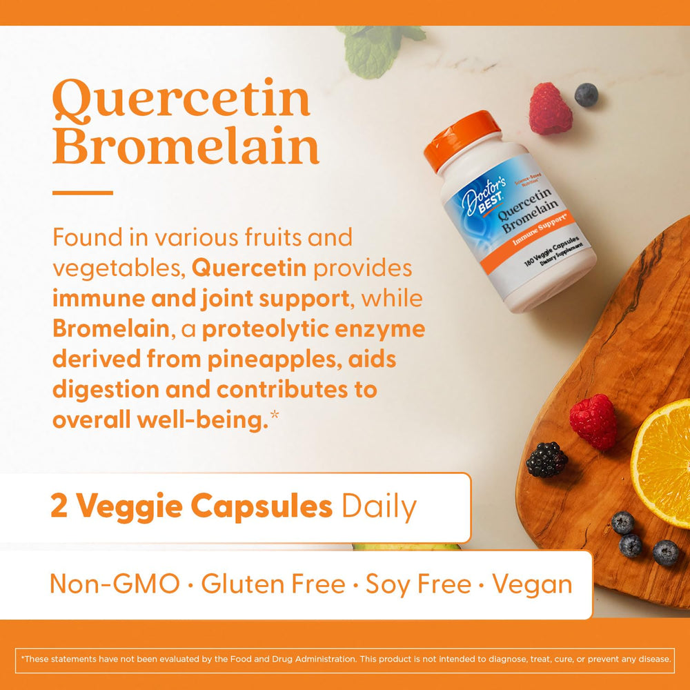 Gluten-free and soy-free quercetin bromelain supplement