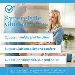 Vitamin C and glucosamine/MSM components close-up