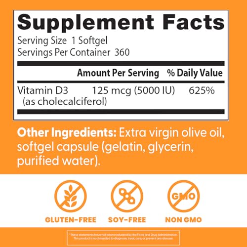 Visual of immune support benefits from Vitamin D3 5,000 IU