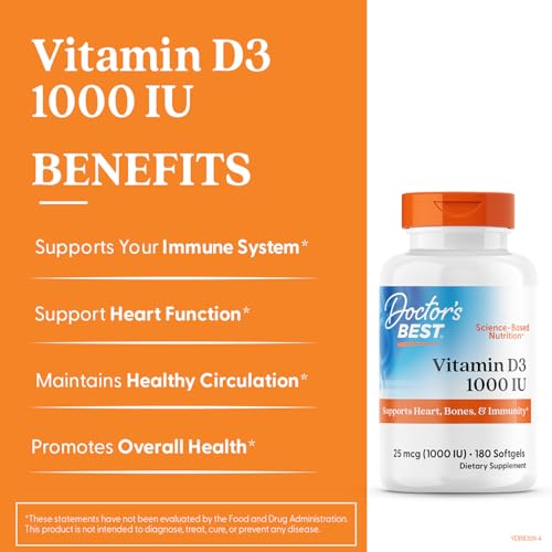 Label graphic for Doctor's Best Vitamin D3 1000 IU