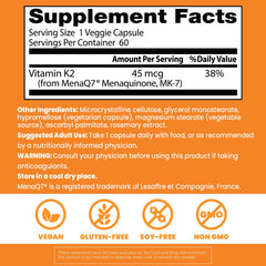Vitamin K2 MK-7 bottle with MenaQ7 label