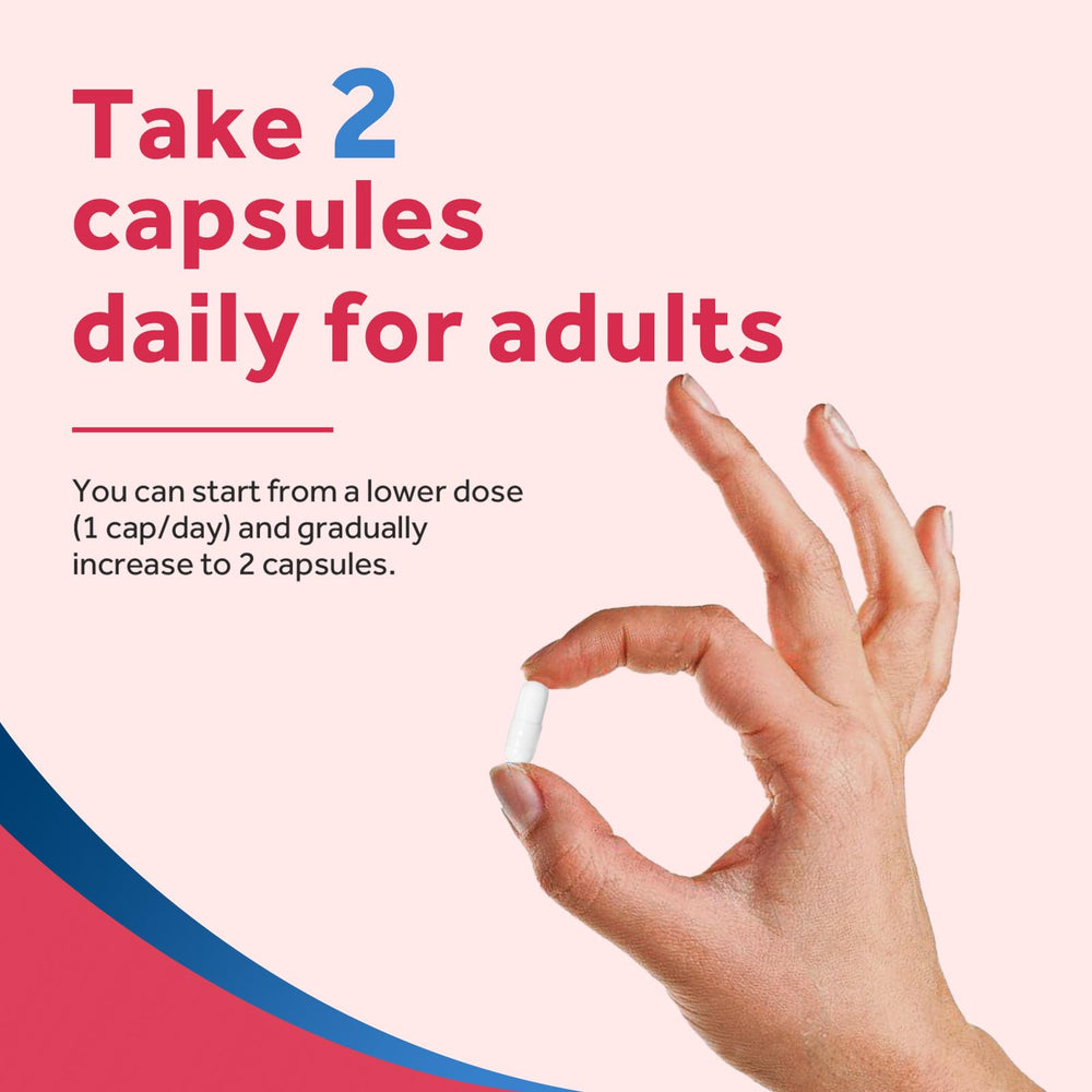 Lifestyle image: woman taking probiotic daily