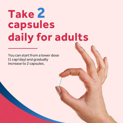 Lifestyle image: woman taking probiotic daily