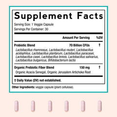 Probiotic capsules spilling from Doctor's Recipes bottle