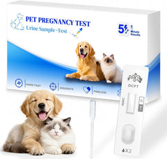 Dog and cat pregnancy test kit front view with packaging